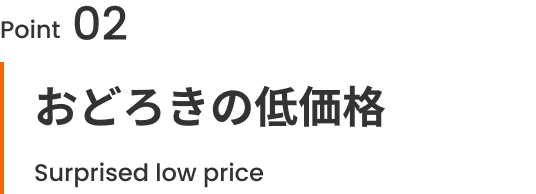 おどろきの低価格