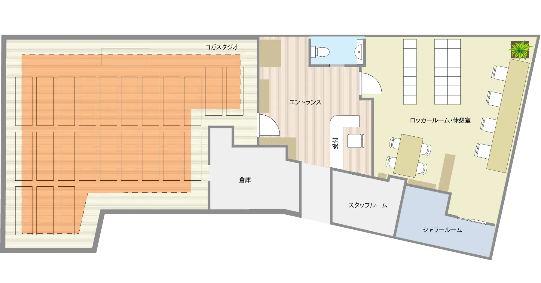 フィットネススタジオ・ヨガスタジオ_設置イメージ